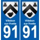 91 Villebon-sur-Yvette blason autocollant plaque stickers ville