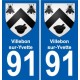 91 Villebon-sur-Yvette wappen aufkleber typenschild aufkleber stadt
