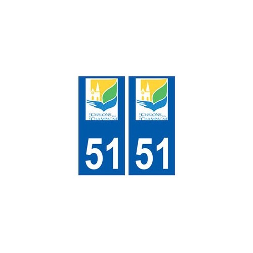 51 Chalons-en-Champagne logo autocollant plaque stickers ville