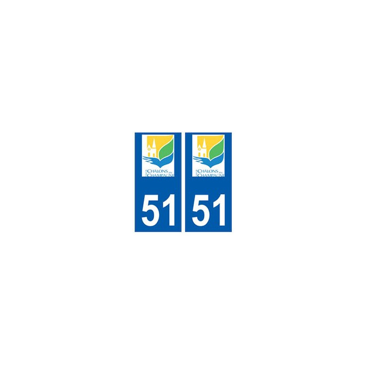51 Chalons-en-Champagne logo autocollant plaque stickers ville