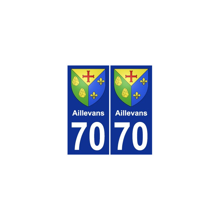 70 Aillevans wappen aufkleber typenschild aufkleber stadt