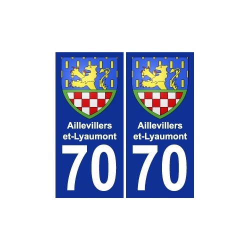 70 Aillevillers-et-Lyaumont stemma adesivo piastra adesivi città