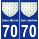 70 Ailloncourt blason autocollant plaque stickers ville