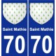 70 Ailloncourt coat of arms sticker plate stickers city