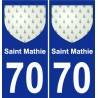 70 Ailloncourt escudo de armas de la etiqueta engomada de la placa de pegatinas de la ciudad