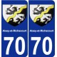 70 Aisey-et-Richecourt coat of arms sticker plate stickers city