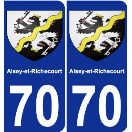 70 Aisey-et-Richecourt blason autocollant plaque stickers ville