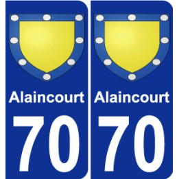 70 Alaincourt coat of arms sticker plate stickers city