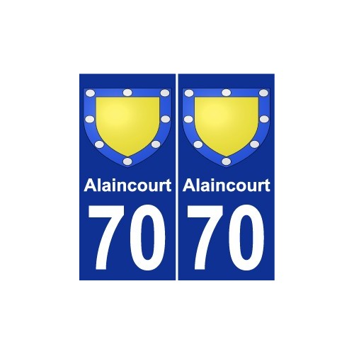 70 Alaincourt stemma adesivo piastra adesivi città
