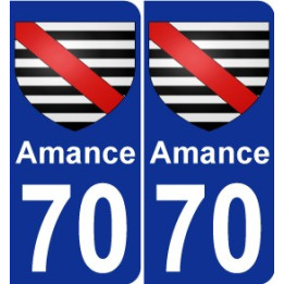 70 Amance blason autocollant plaque stickers ville