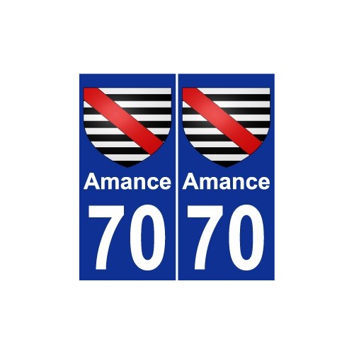 70 Amance wappen aufkleber typenschild aufkleber stadt