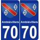 70 Ambiévillers coat of arms sticker plate stickers city