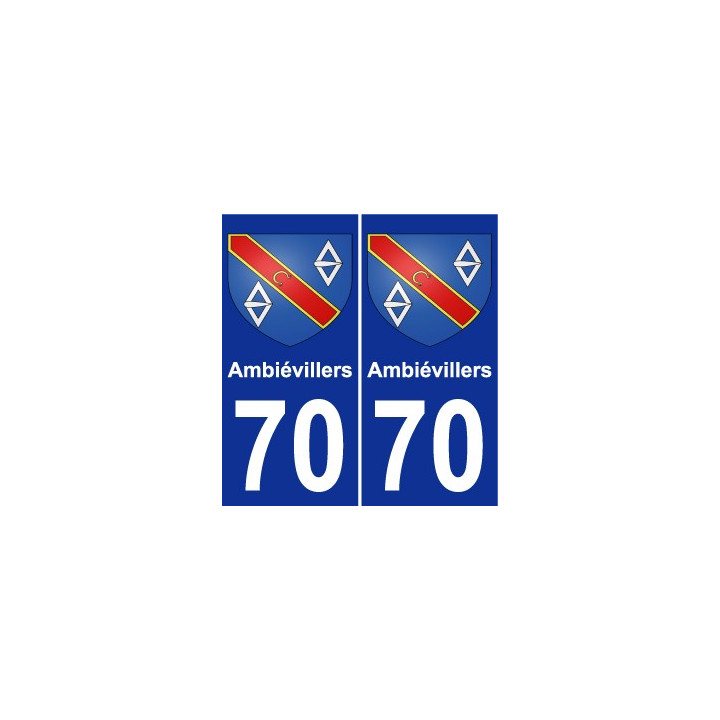 70 Ambiévillers wappen aufkleber typenschild aufkleber stadt