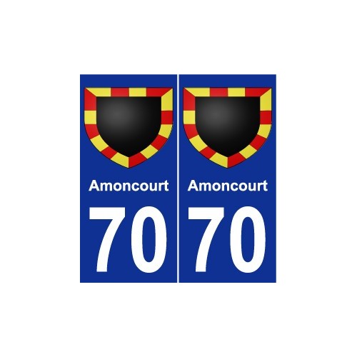 70 Amoncourt blason autocollant plaque stickers ville