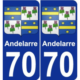 70 Andelarre blason autocollant plaque stickers ville