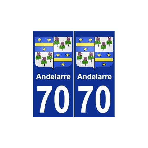 70 Andelarre coat of arms sticker plate stickers city