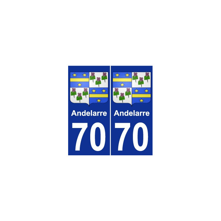 70 Andelarre escudo de armas de la etiqueta engomada de la placa de pegatinas de la ciudad