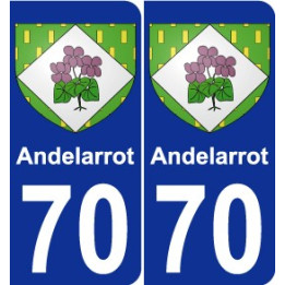 70 Andelarrot blason autocollant plaque stickers ville