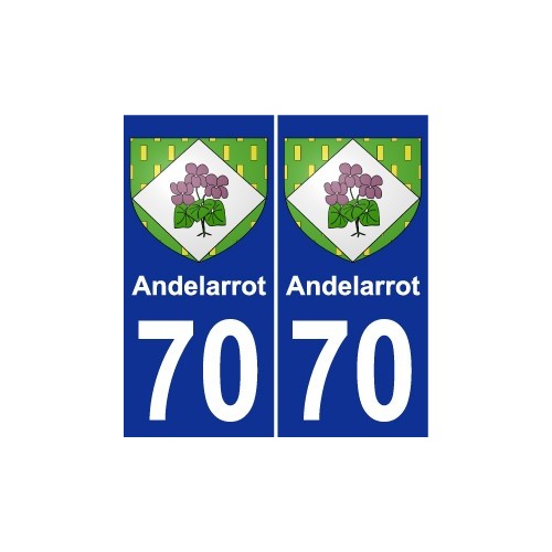 70 Andelarrot blason autocollant plaque stickers ville