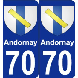 70 Andornay blason autocollant plaque stickers ville
