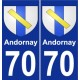 70 Andornay stemma adesivo piastra adesivi città