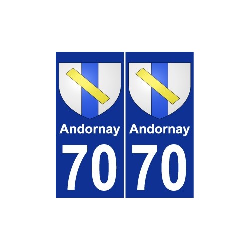 70 Andornay blason autocollant plaque stickers ville