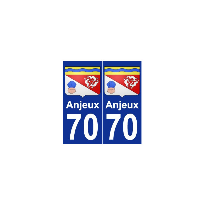 70 Anjeux wappen aufkleber typenschild aufkleber stadt