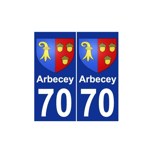 70 Arbecey coat of arms sticker plate stickers city