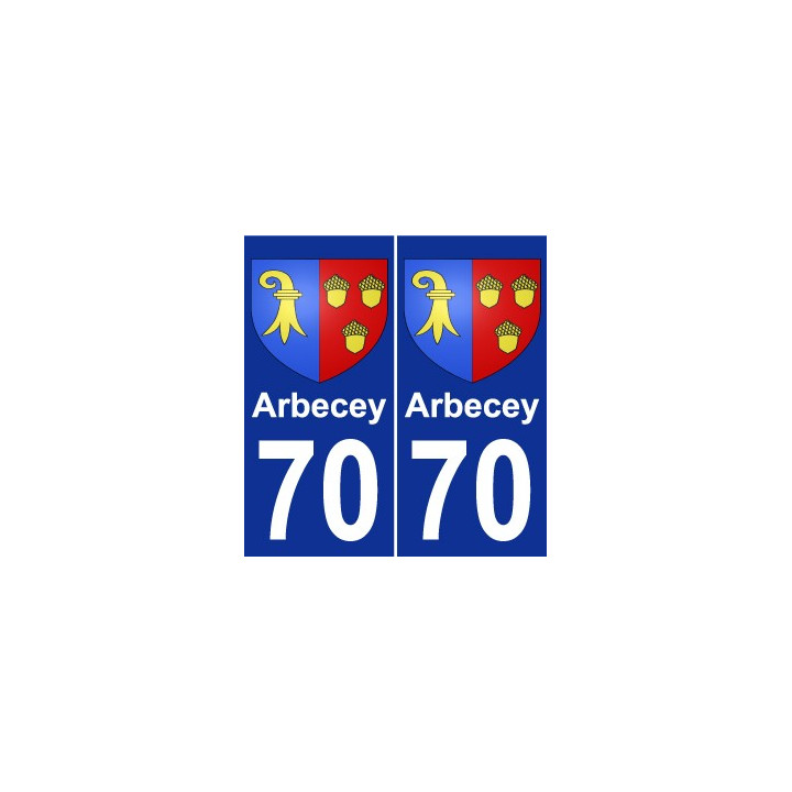 70 Arbecey coat of arms sticker plate stickers city