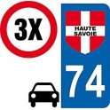 74 Haute Savoie croce adesivo piastra