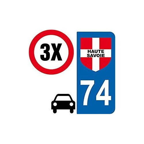 74 Haute Savoie croce adesivo piastra
