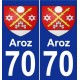70 Aroz coat of arms sticker plate stickers city