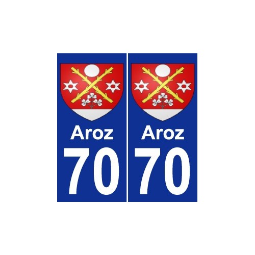 70 Aroz blason autocollant plaque stickers ville