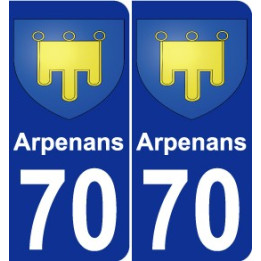 70 Arpenans blason autocollant plaque stickers ville