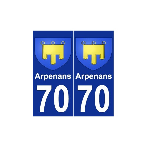 70 Arpenans blason autocollant plaque stickers ville