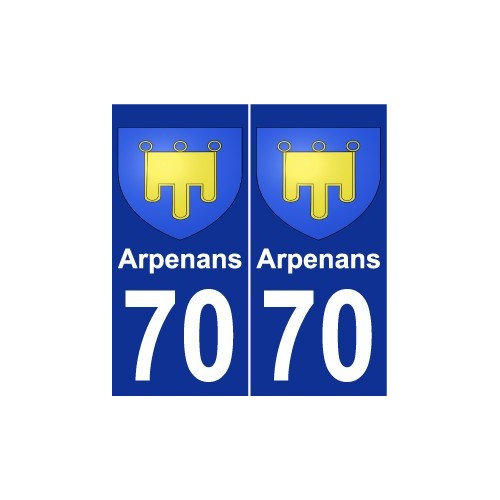 70 Arpenans wappen aufkleber typenschild aufkleber stadt