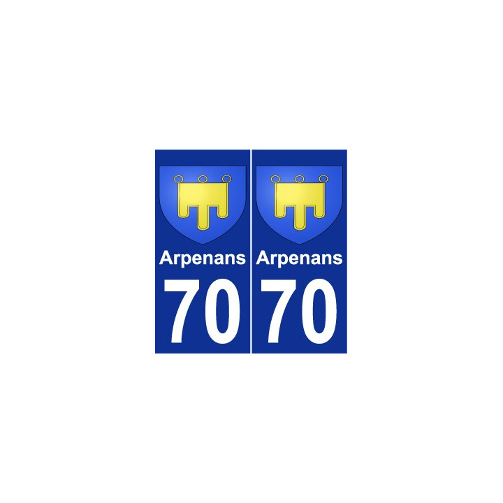 70 Arpenans escudo de armas de la etiqueta engomada de la placa de pegatinas de la ciudad