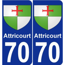 70 Attricourt wappen aufkleber typenschild aufkleber stadt