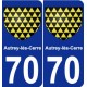 70 Autrey-lès-Cerre blason autocollant plaque stickers ville