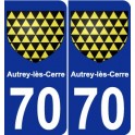 70 Autrey-lès-Cerre stemma adesivo piastra adesivi città