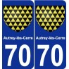 70 Autrey-lès-Cerre blason autocollant plaque stickers ville