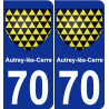 70 Autrey-lès-Cerre wappen aufkleber typenschild aufkleber stadt