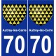 70 Autrey-lès-Cerre coat of arms sticker plate stickers city