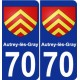 70 Autrey-lès-Gray coat of arms sticker plate stickers city