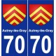 70 Autrey-lès-Gray stemma adesivo piastra adesivi città