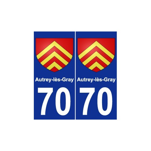 70 Autrey-lès-Gray coat of arms sticker plate stickers city
