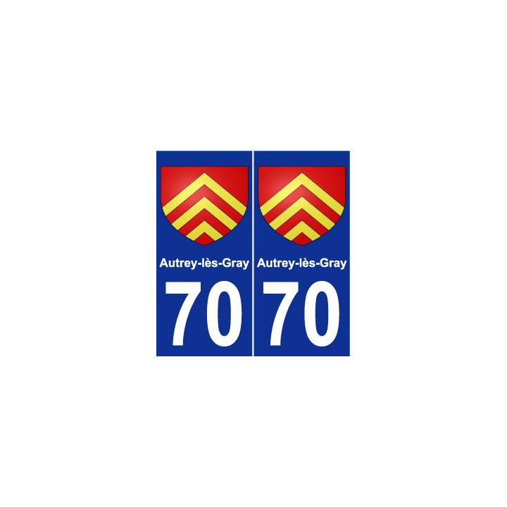 70 Autrey-lès-Gray blason autocollant plaque stickers ville