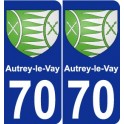 70 Autrey-le-Vay blason autocollant plaque stickers ville