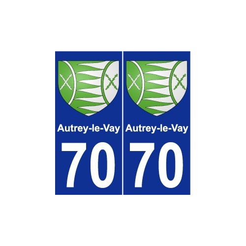 70 Autrey-le-Vay blason autocollant plaque stickers ville