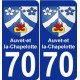 70 Auvet-et-la-Chapelotte blason autocollant plaque stickers ville
